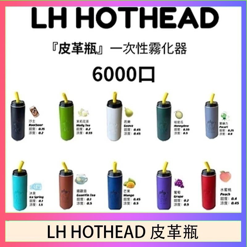 LH HOTHEAD皮革瓶電子煙可充電6000口一次性